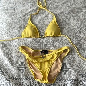 Mossimo yellow bikini size large